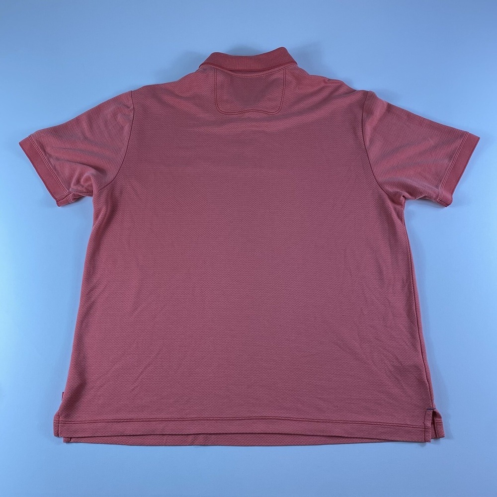 Tommy‎ Bahama Polo Shirt Mens Large Red Short Sleeve Modal Blend Hawaiian - Picture 6 of 10